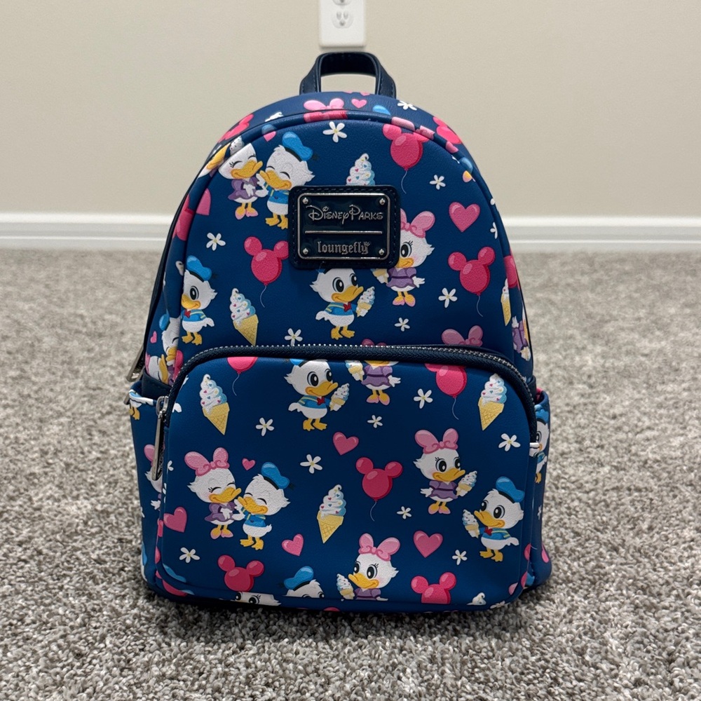 Loungefly Disney Parks Donald And Daisy Duck Love Mini Backpack